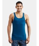 Jockey US26 Men Super Combed Cotton Rib Square Neckline Gym Vest - Poseidon