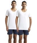 Jockey 8817 Men Super Combed Cotton Round Neck Half Sleeved Vest - White (Pack of 2)