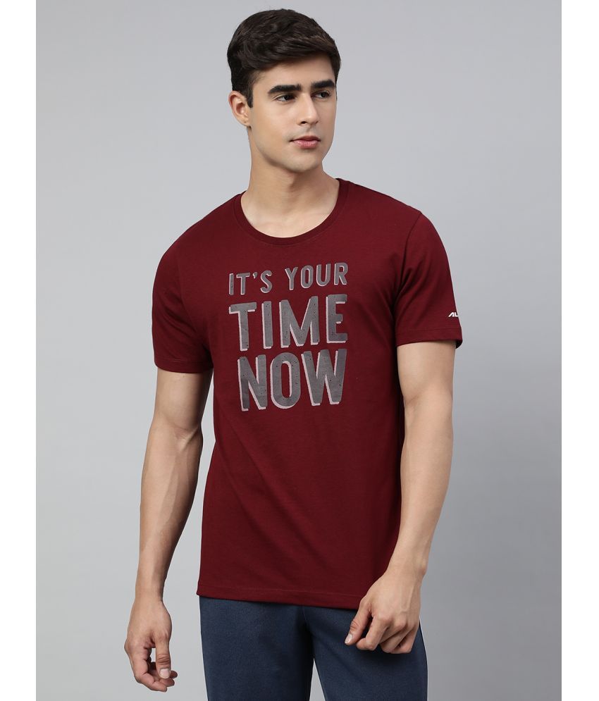     			Alcis Maroon Cotton Regular Fit Men's Sports T-Shirt ( Pack of 1 )