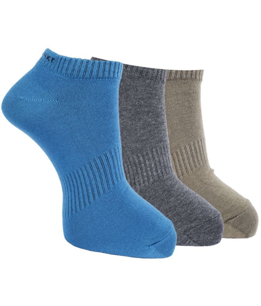     			Force NXT Cotton Blend Men's Self Design Multicolor Ankle Length Socks ( Pack of 3 )