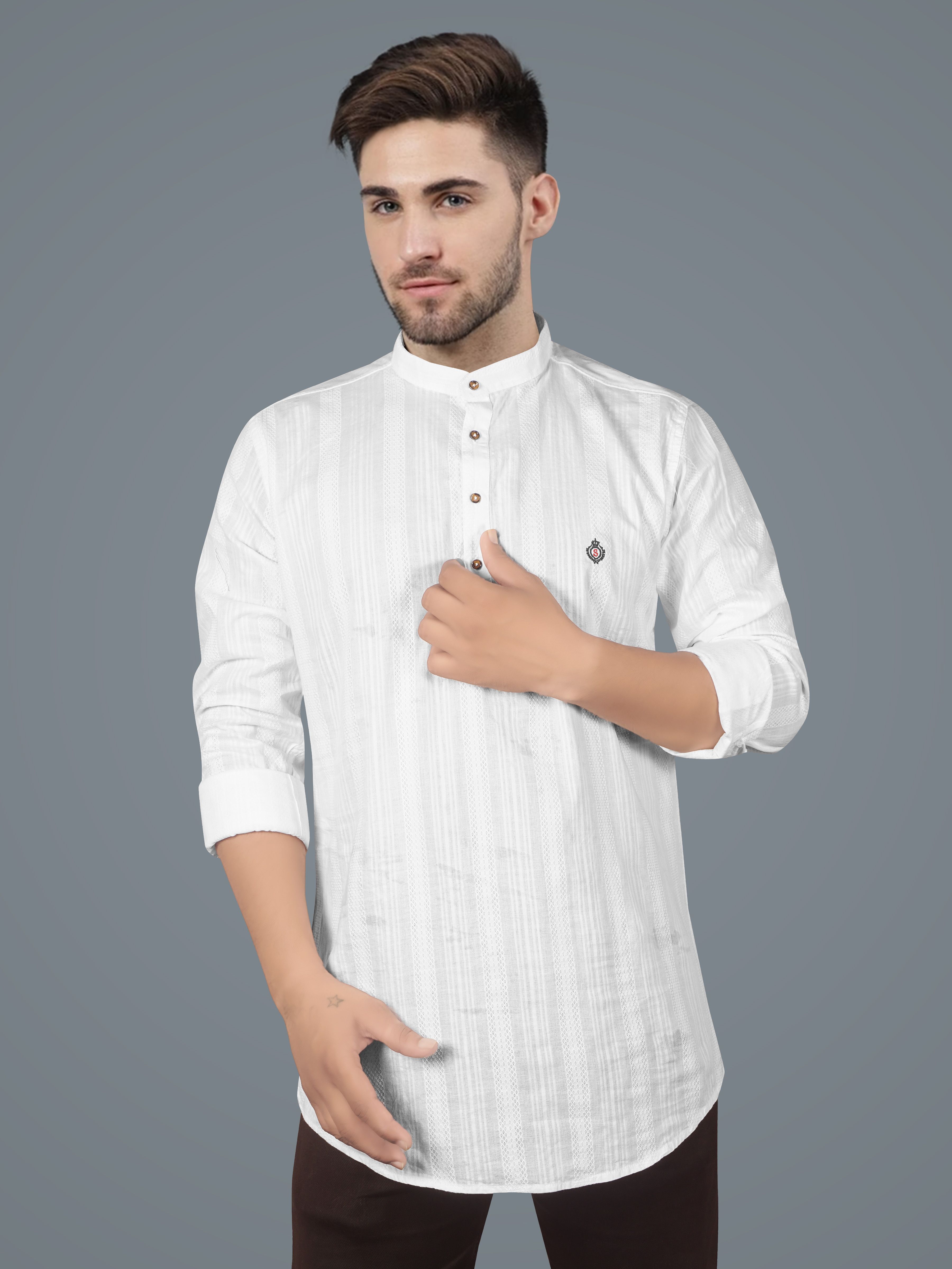     			JB JUST BLACK 100% Cotton Regular Fit Solids Full Sleeves Men's Casual Shirt - White ( Pack of 1 )