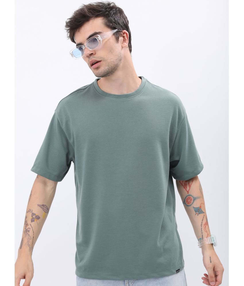     			Ketch Polyester Oversized Fit Solid Half Sleeves Men's T-Shirt - Green ( Pack of 1 )