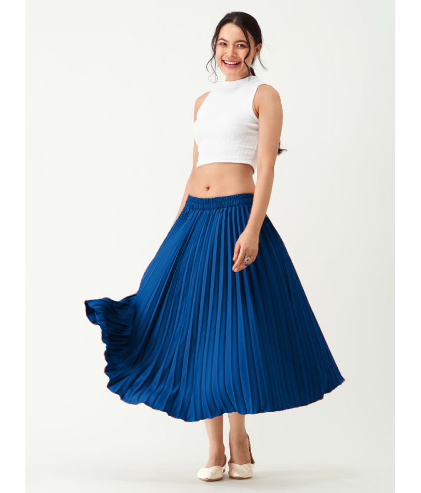     			Krunal Raiyani Blue Polyester Women's A-Line Skirt ( Pack of 1 )