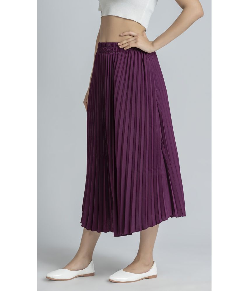     			Krunal Raiyani Wine Polyester Women's A-Line Skirt ( Pack of 1 )