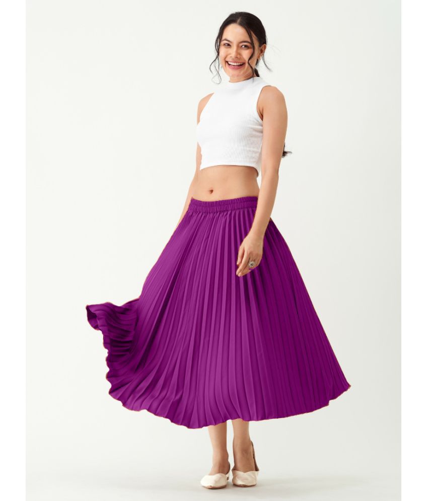     			Krunal Raiyani Wine Polyester Women's A-Line Skirt ( Pack of 1 )