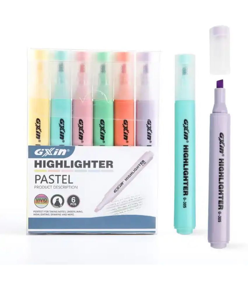     			Pastel Highlighter Pens, Aesthetic Cute Highlighter Markers, Quick Dry, No Bleed