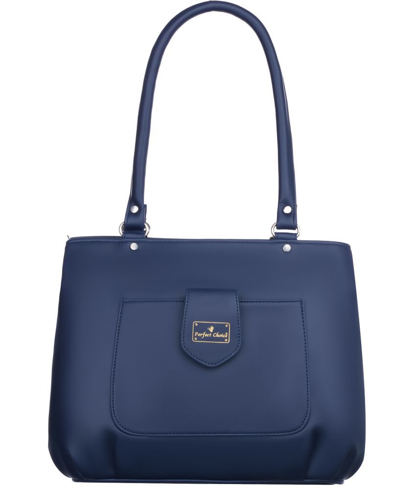     			Perfect Choice Blue PU Shoulder Bag