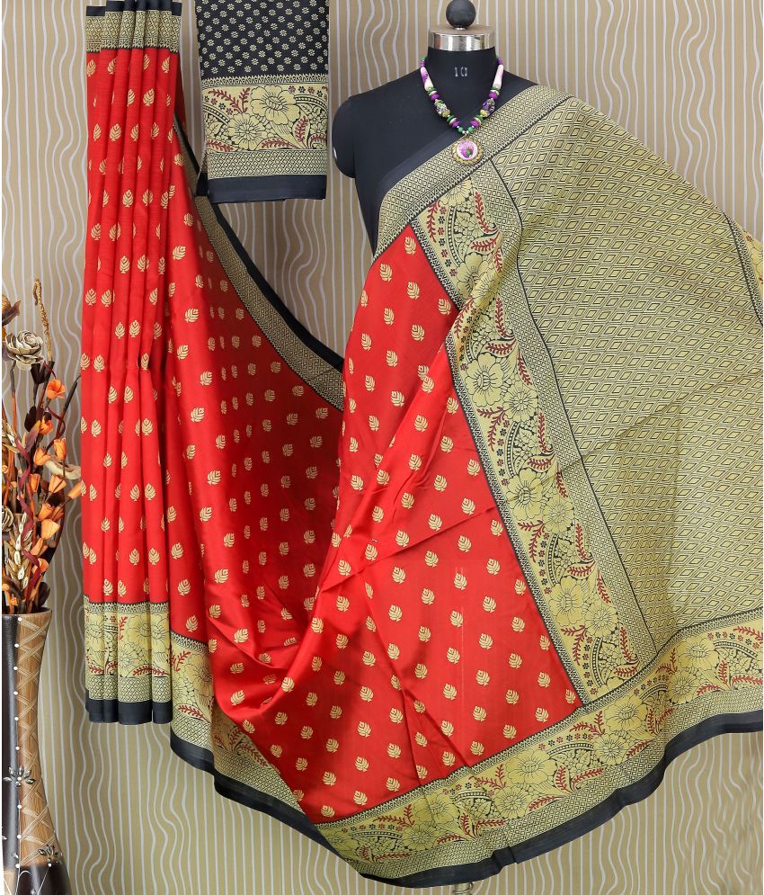     			Rekha Maniyar Silk Printed Saree With Blouse Piece - Off White ( Pack of 1 )