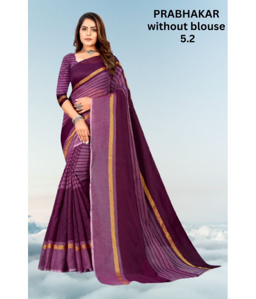     			Saadhvi Cotton Silk Applique Saree Without Blouse Piece - Wine ( Pack of 1 )