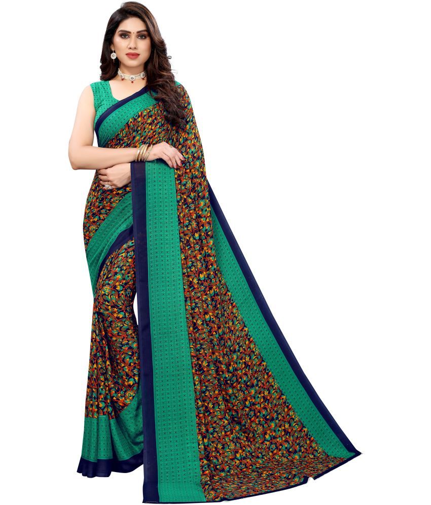     			Saadhvi Cotton Silk Embellished Saree With Blouse Piece - Light Green ( Pack of 1 )