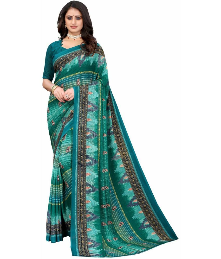     			Saadhvi Cotton Silk Printed Saree Without Blouse Piece - Beige ( Pack of 1 )