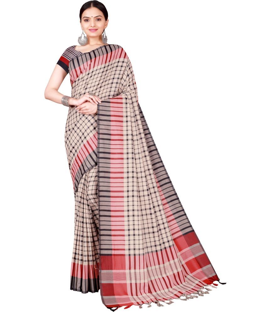     			Saadhvi Cotton Silk Woven Saree Without Blouse Piece - Multicolor ( Pack of 1 )