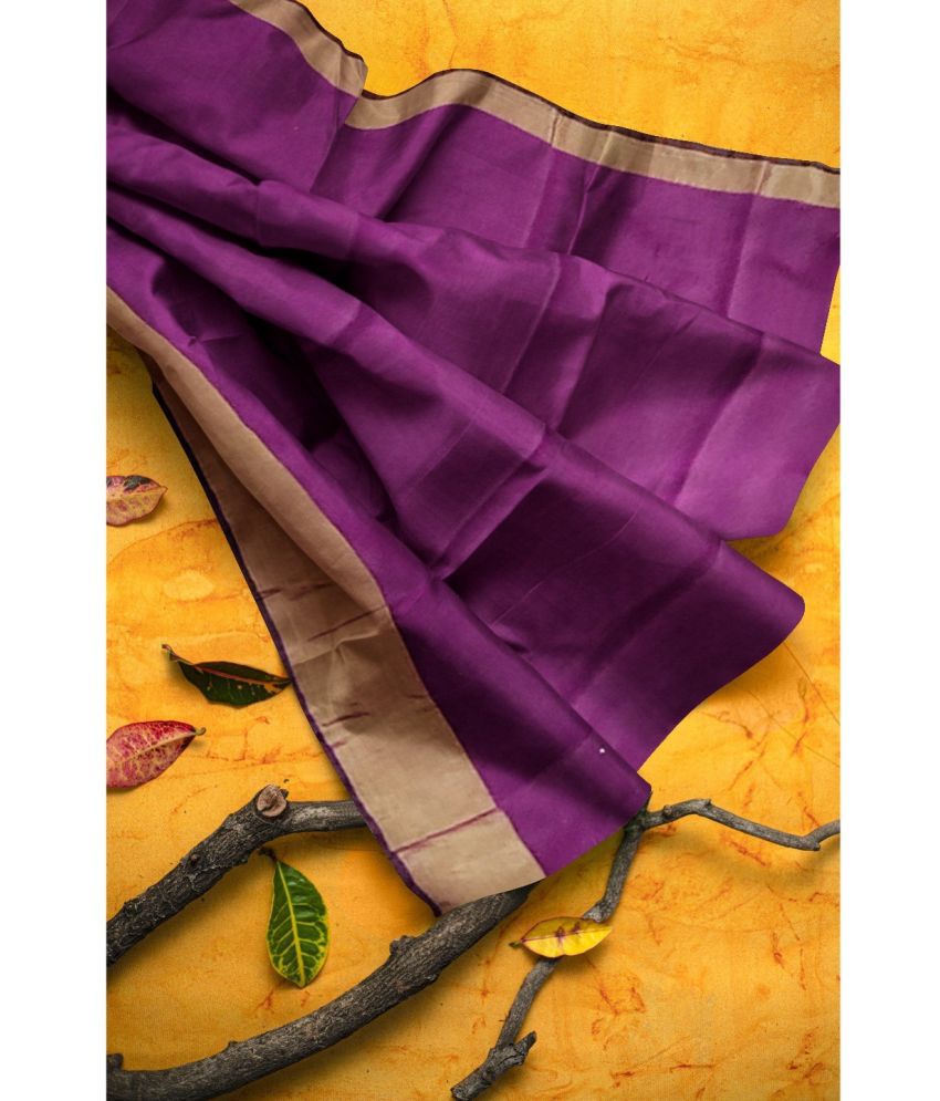     			Saadhvi Cotton Silk Woven Saree Without Blouse Piece - Orange ( Pack of 1 )