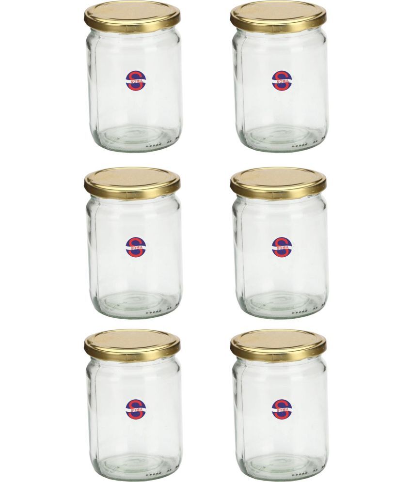     			Somil Glass Container Jar Glass Transparent Utility Container ( Set of 6 )