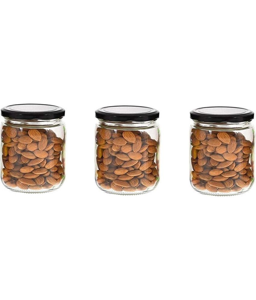     			Somil Glass Container Jar Glass Transparent Utility Container ( Set of 3 )