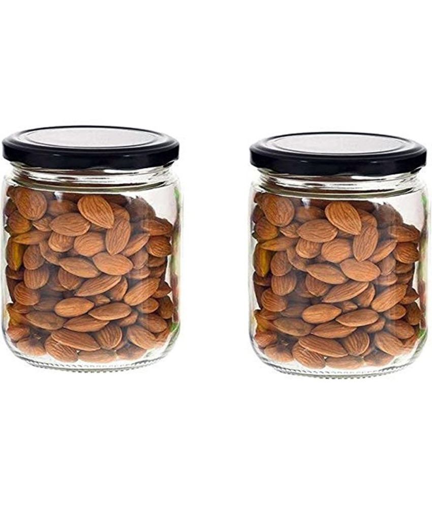     			Somil Glass Container Jar Glass Transparent Utility Container ( Set of 2 )