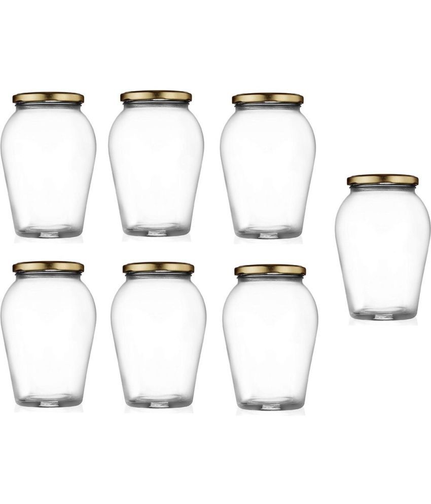     			Somil Glass Container Jar Glass Transparent Utility Container ( Set of 7 )