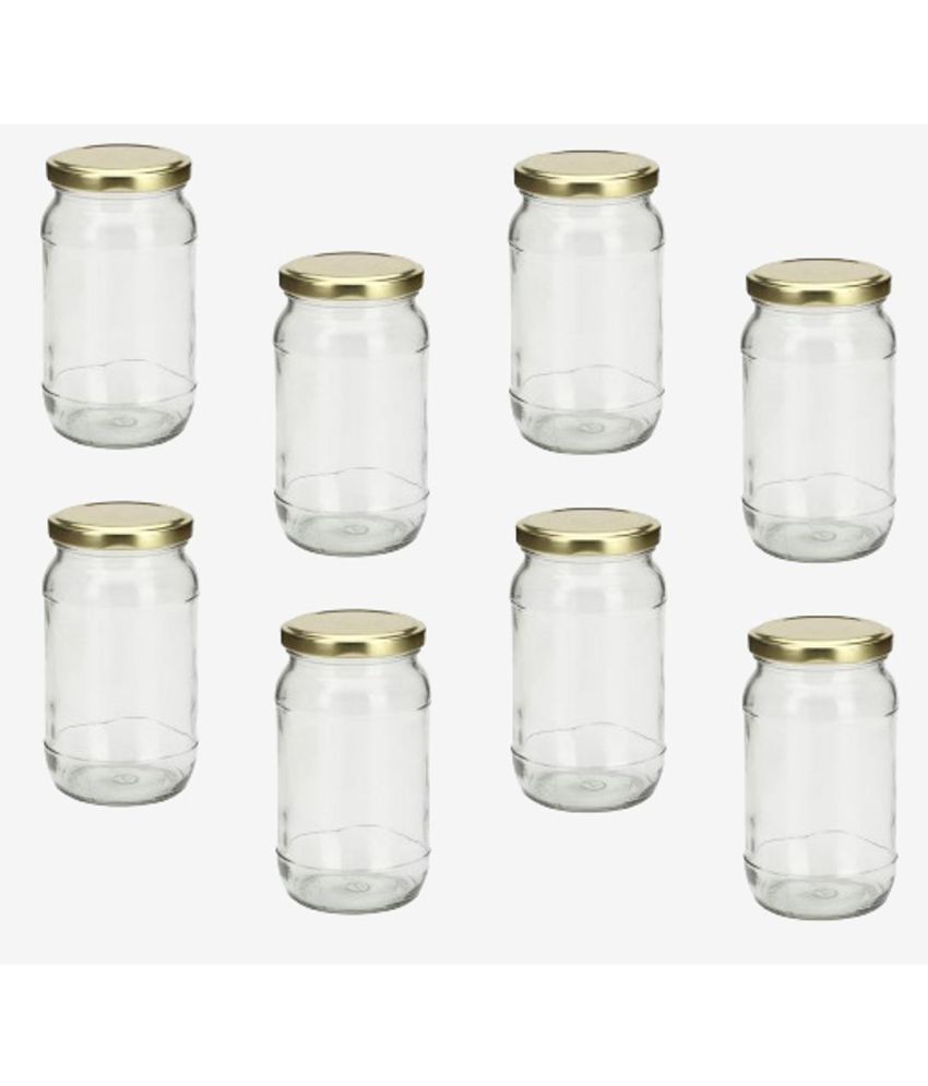     			Somil Glass Container Jar Glass Transparent Utility Container ( Set of 8 )