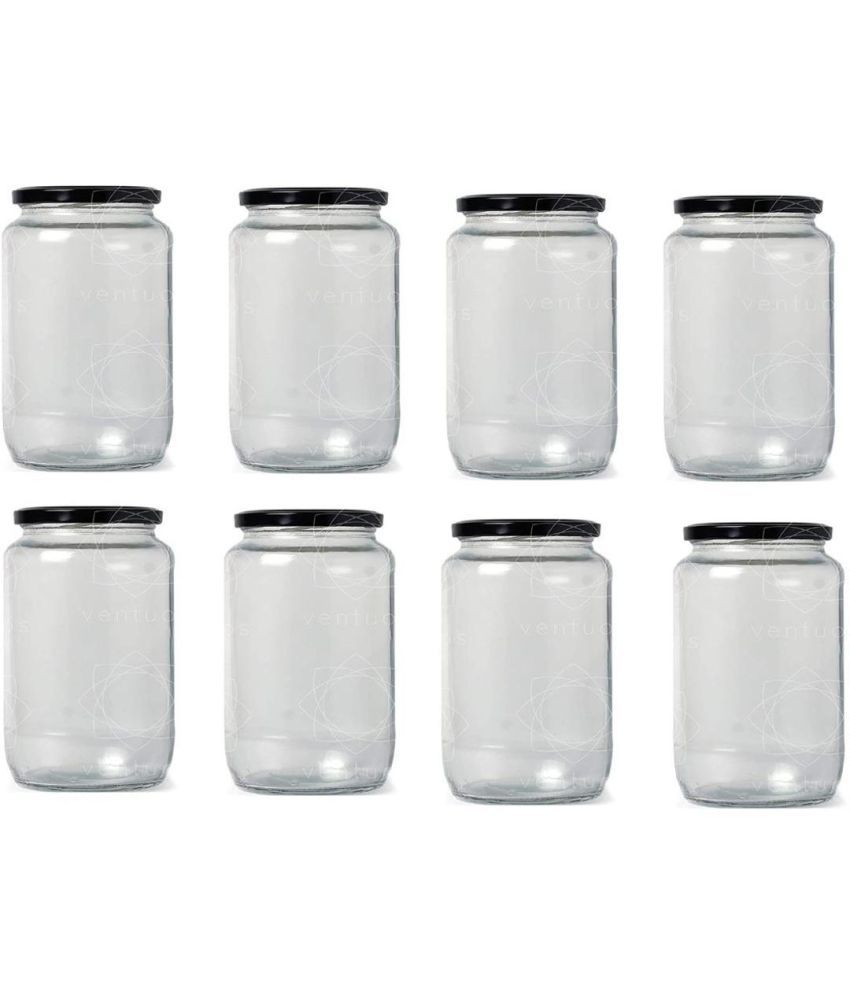     			Somil Glass Container Jar Glass Transparent Utility Container ( Set of 8 )