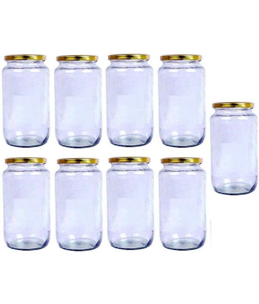     			Somil Glass Container Jar Glass Transparent Utility Container ( Set of 9 )