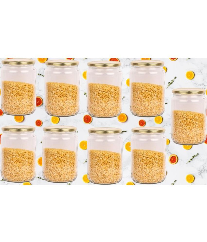     			Somil Glass Container Jar Glass Transparent Utility Container ( Set of 9 )