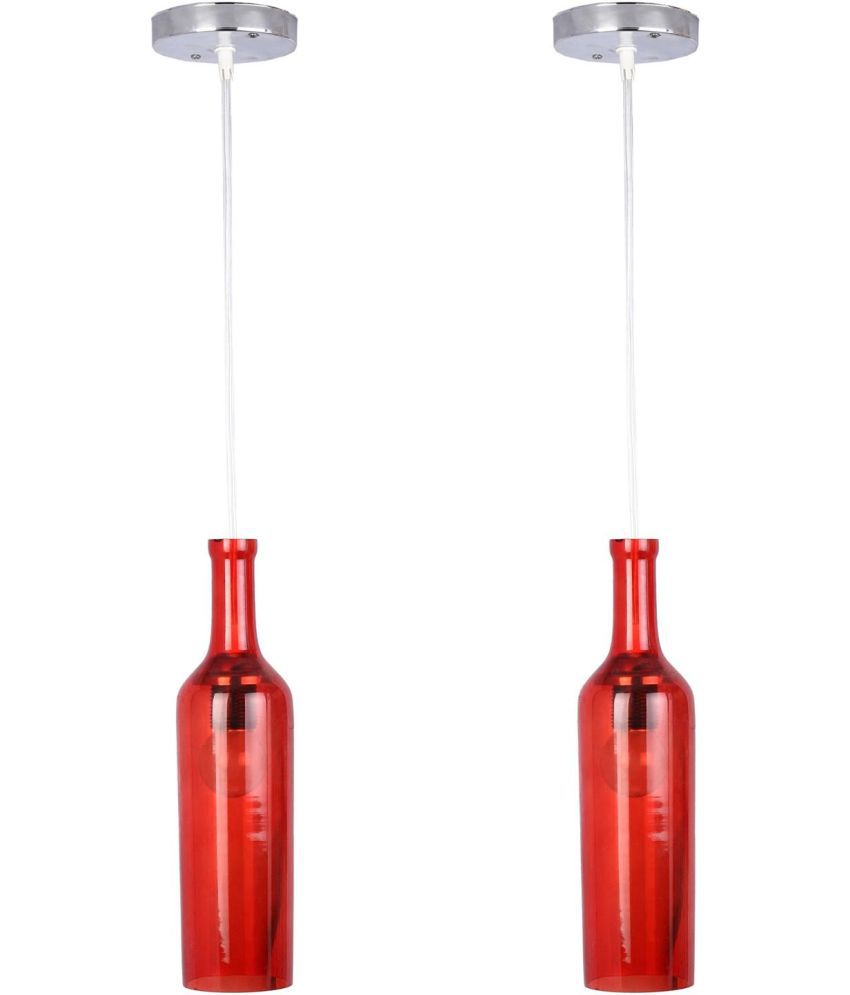     			Somil Glass Decorative & Designer Pendant Red - Pack of 2