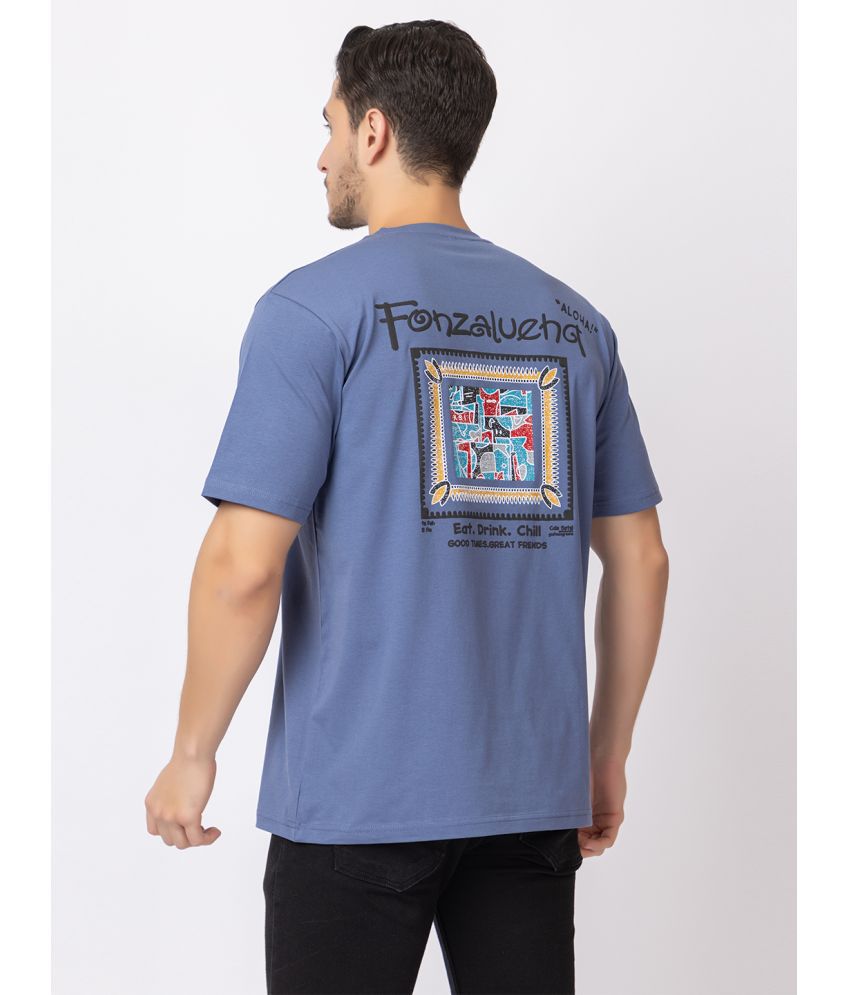     			ARIIX Cotton Blend Regular Fit Printed Half Sleeves Men's T-Shirt - Blue ( Pack of 1 )