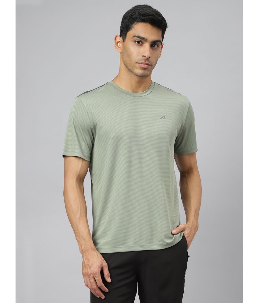     			Alcis Green Polyester Slim Fit Men's Sports T-Shirt ( Pack of 1 )