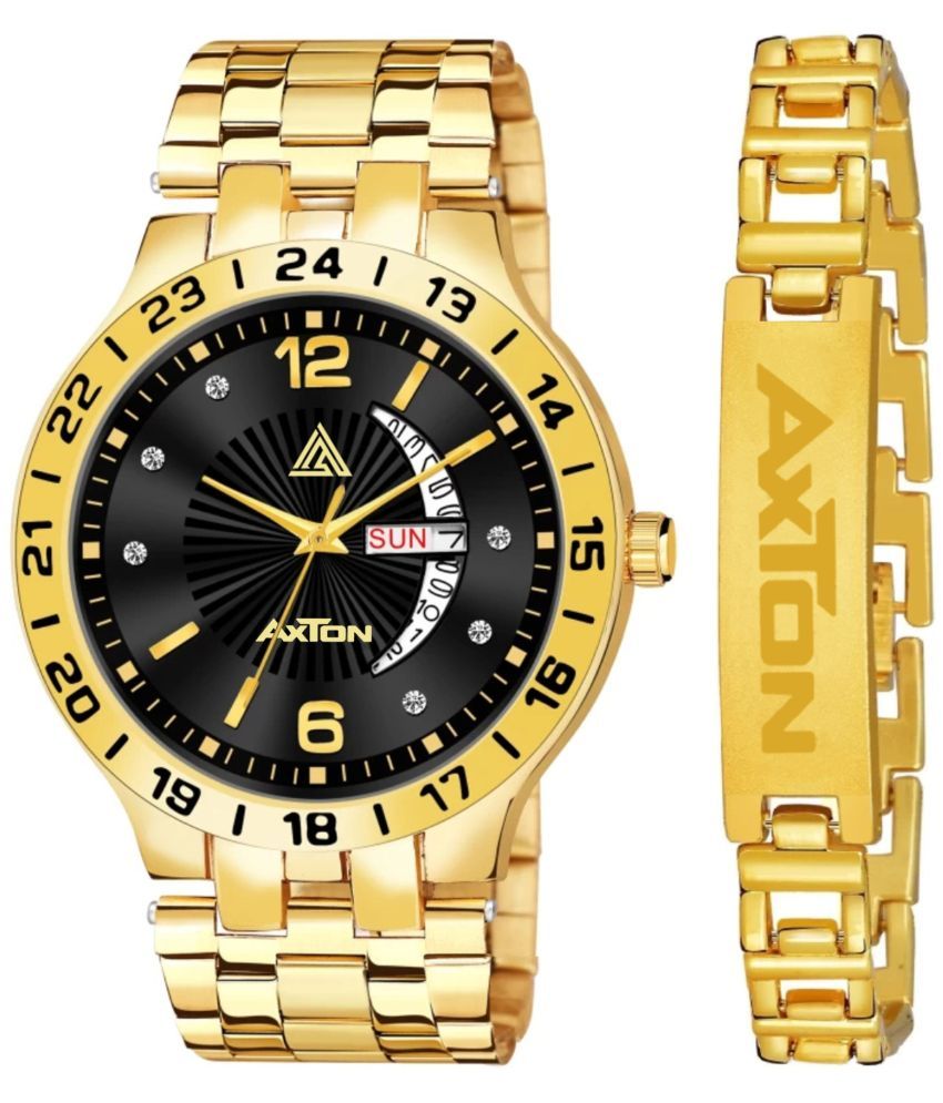     			Axton Gold Stainless Steel Analog Men's Watch