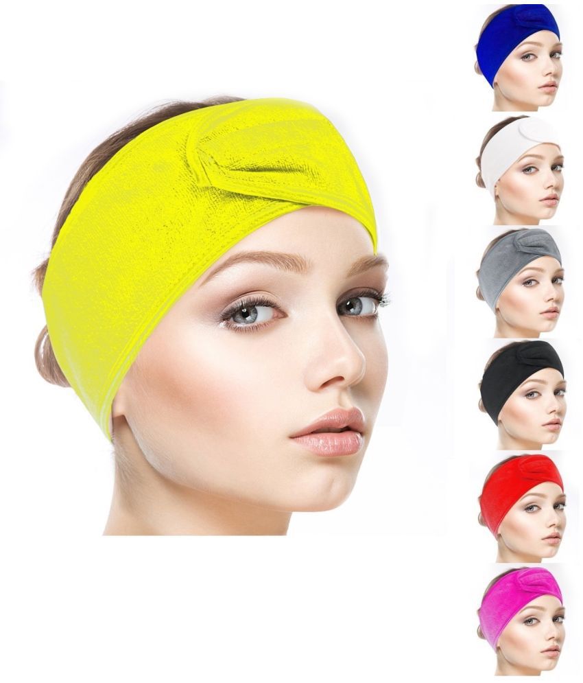     			JUZZII Yellow Velvet Women's Headwrap ( Pack of 1 )