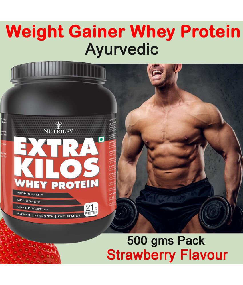     			Nutriley Extra Kilos Whey Protein ( 500 gm , Strawberry - Flavour )