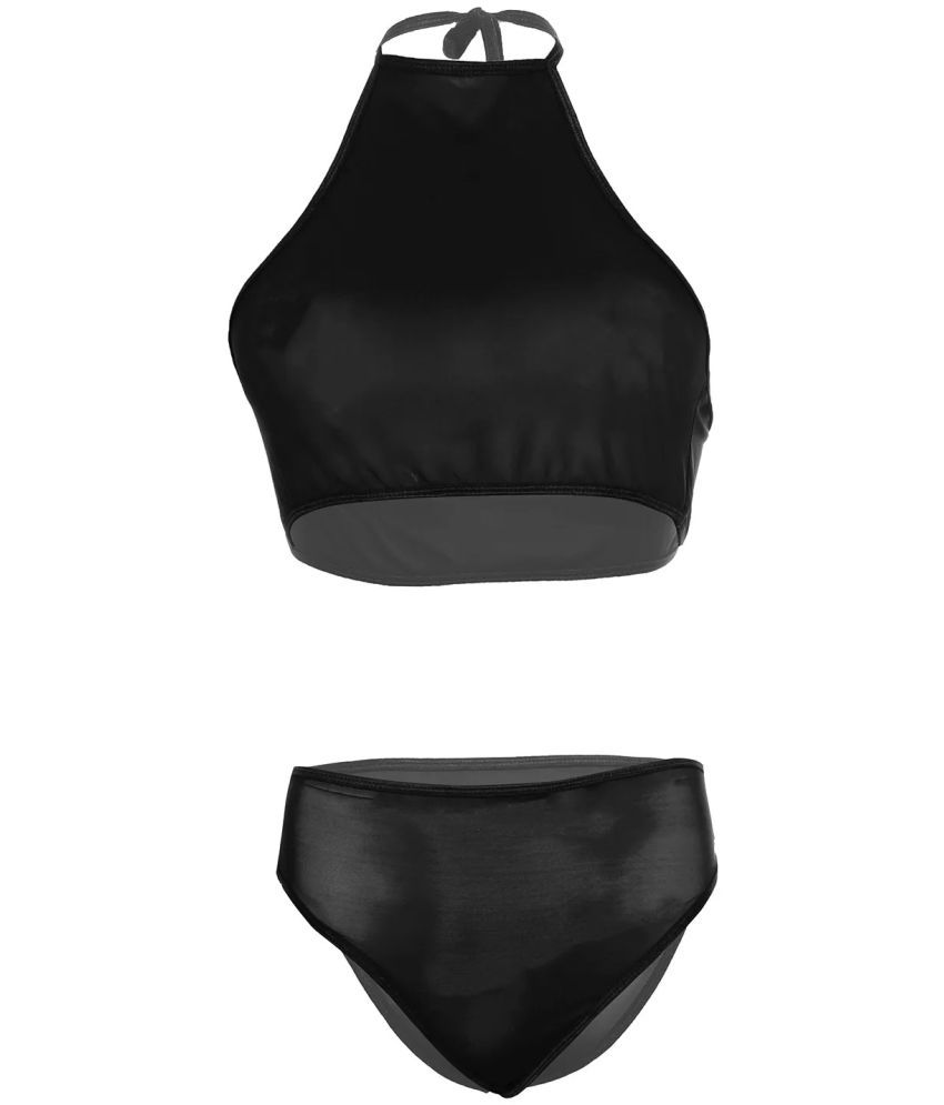     			Purble Black Polyester Women's Bra & Panty Set ( Pack of 1 )