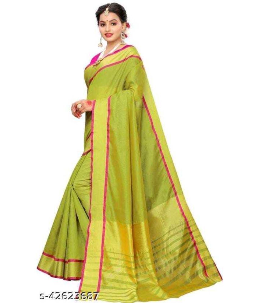     			Saadhvi Cotton Silk Applique Saree Without Blouse Piece - Multicolor ( Pack of 2 )