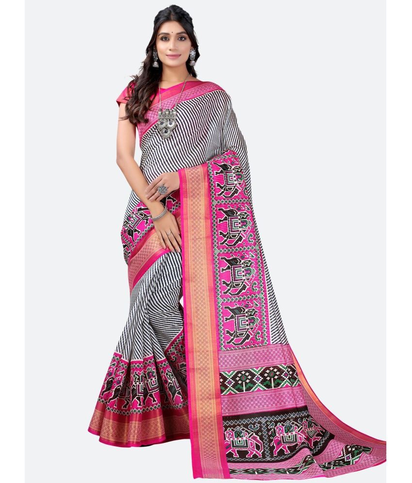     			Saadhvi Cotton Silk Solid Saree Without Blouse Piece - Pink ( Pack of 1 )