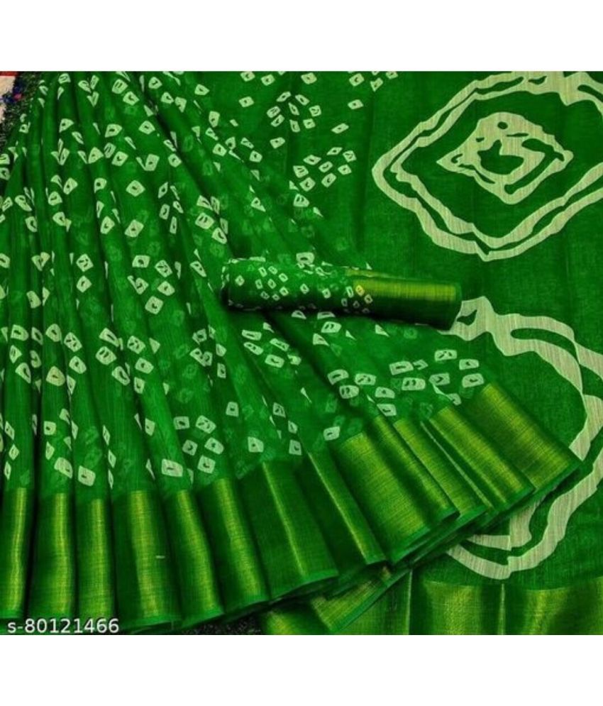     			Saadhvi Cotton Silk Solid Saree Without Blouse Piece - Green ( Pack of 2 )