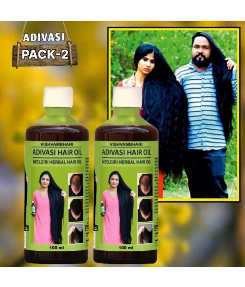     			Vishvambhari Adivasi Growth | Anti-dardruff | Healthy Scalp| Herbal Hair Oil, 100ml , Pack of 2