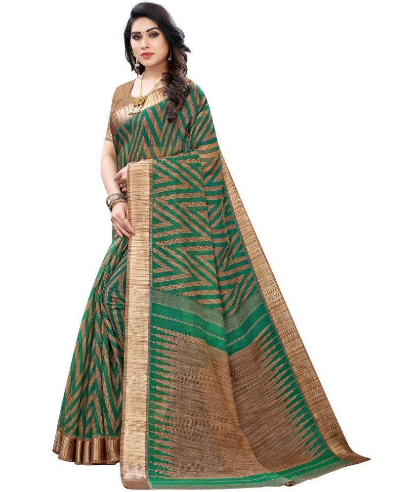     			Vkaran Cotton Silk Solid Saree Without Blouse Piece - Beige ( Pack of 1 )