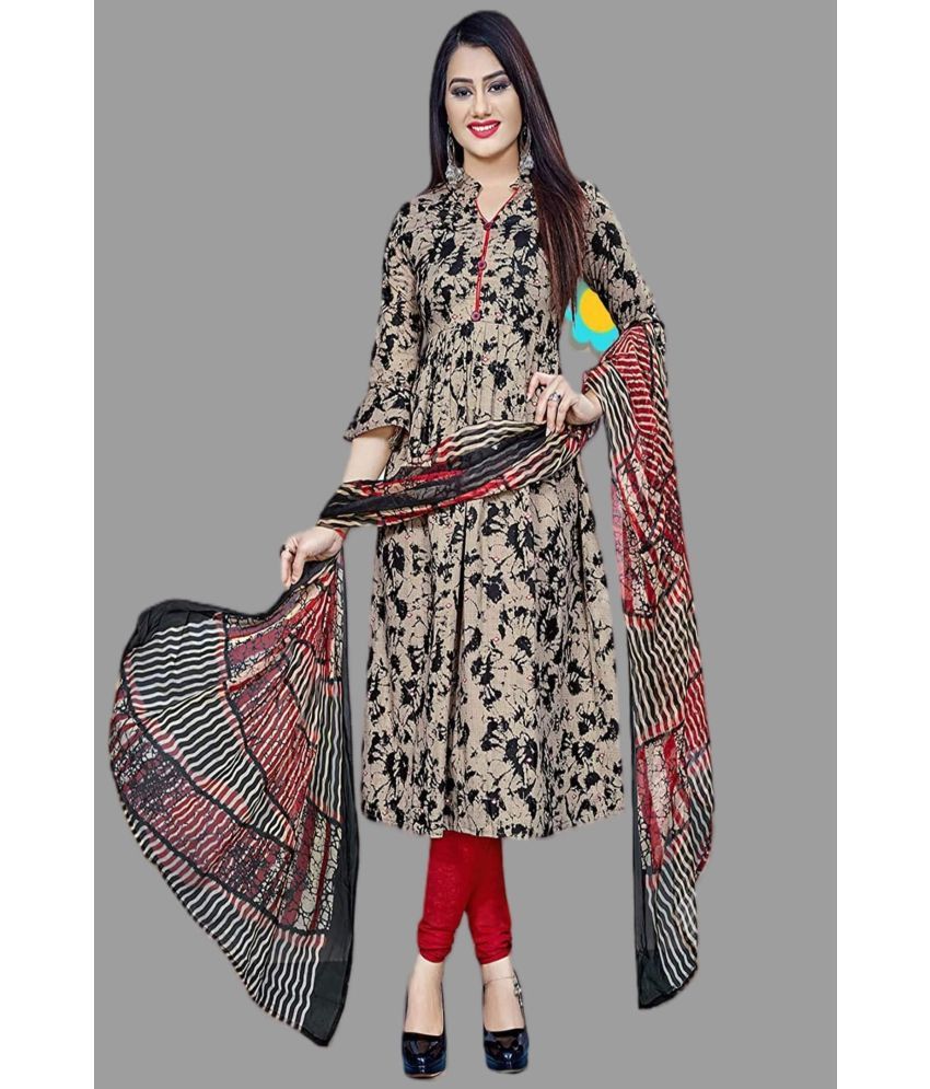     			WOW ETHNIC Unstitched Cotton Blend Printed Dress Material - Multicolor ( Pack of 1 )