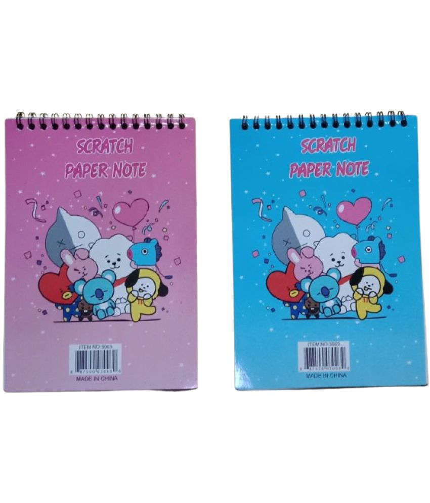    			1972BLUE AND PINK- YESKART COMBO 2 PC Small Size Rainbow Scratch Magic Doodle, Scratch Art Activity 2 Note Books Or Note Pad of 6  Pages with One Stick for Kids Arts and Crafts (pack of 2)