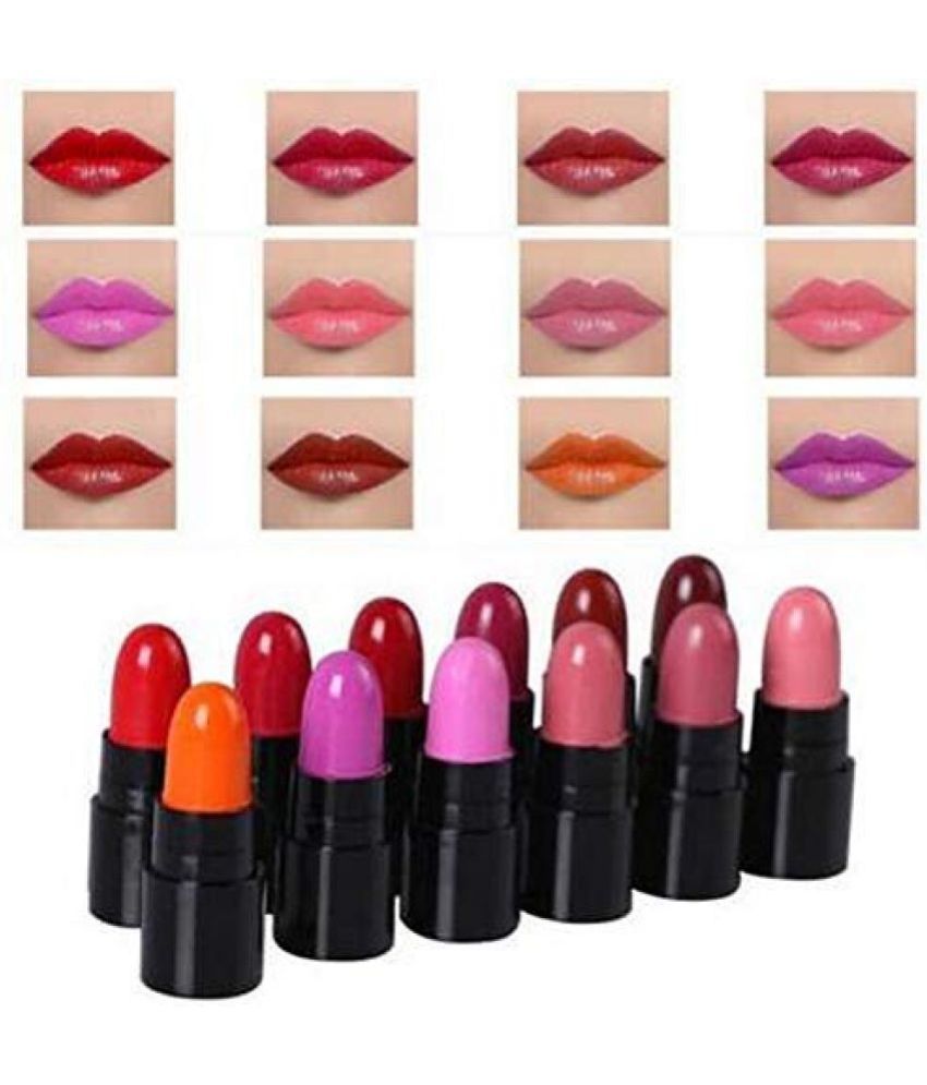     			COLOR DIVA Matte Mini Lipstick - Set of 12 (multicolored, 10 g)