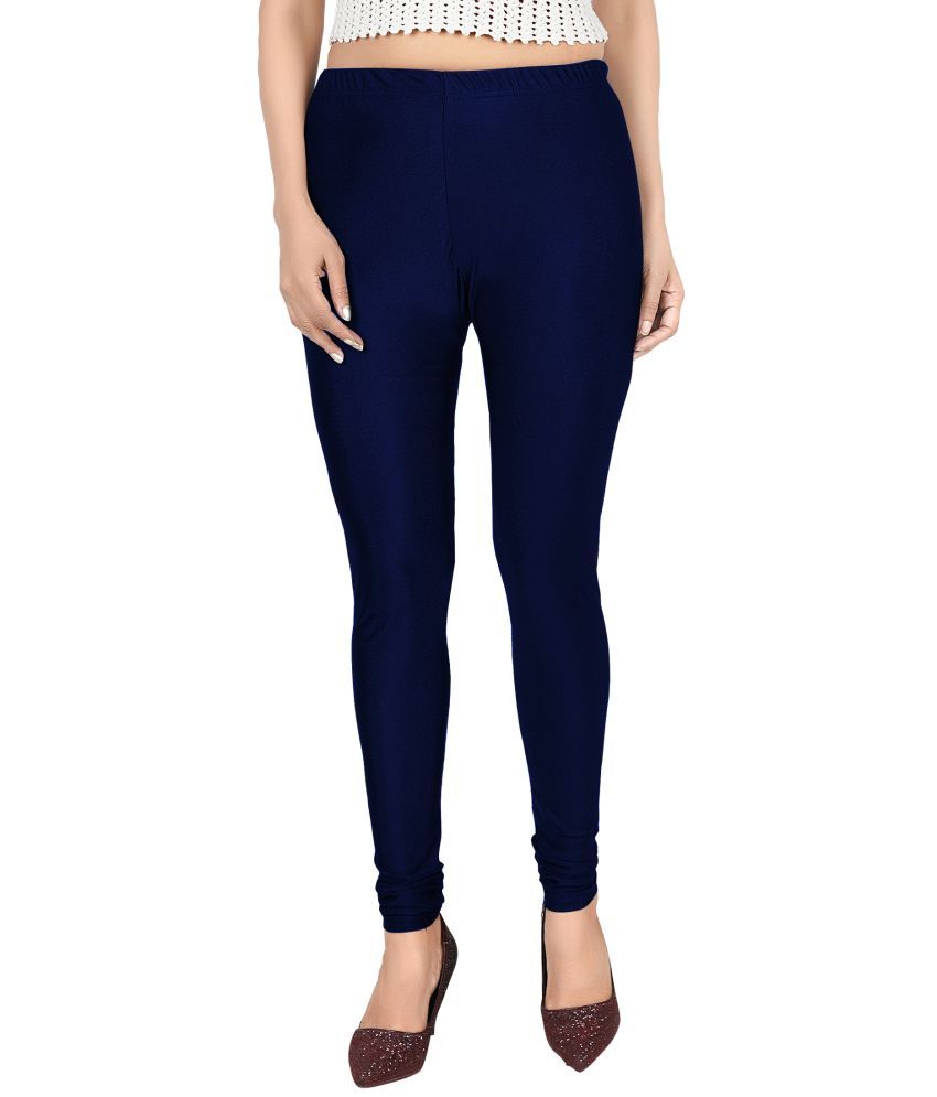     			Colorscube - Navy Blue Lycra Women's Churidar ( Pack of 1 )