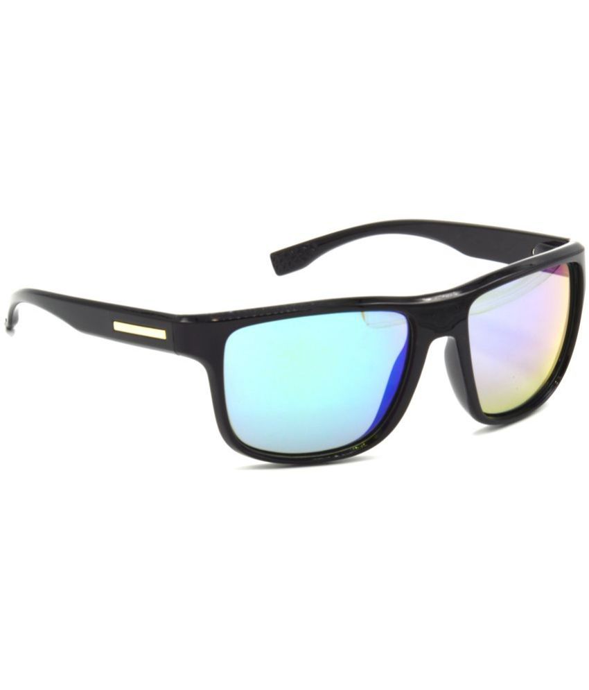     			Hrinkar Black Rectangular Sunglasses ( Pack of 1 )