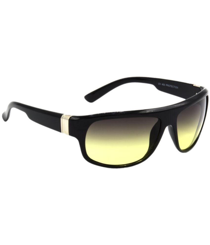     			Hrinkar Black Wrap Around Sunglasses ( Pack of 1 )