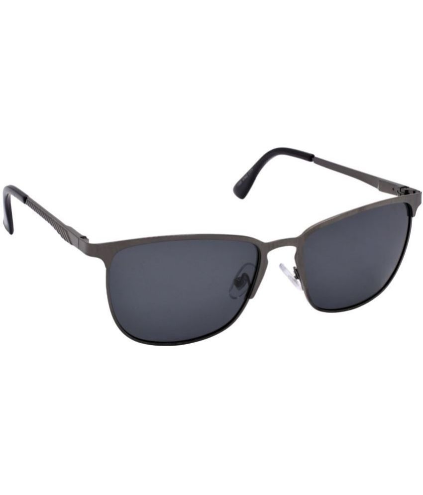     			Hrinkar Dark Grey Rectangular Sunglasses ( Pack of 1 )