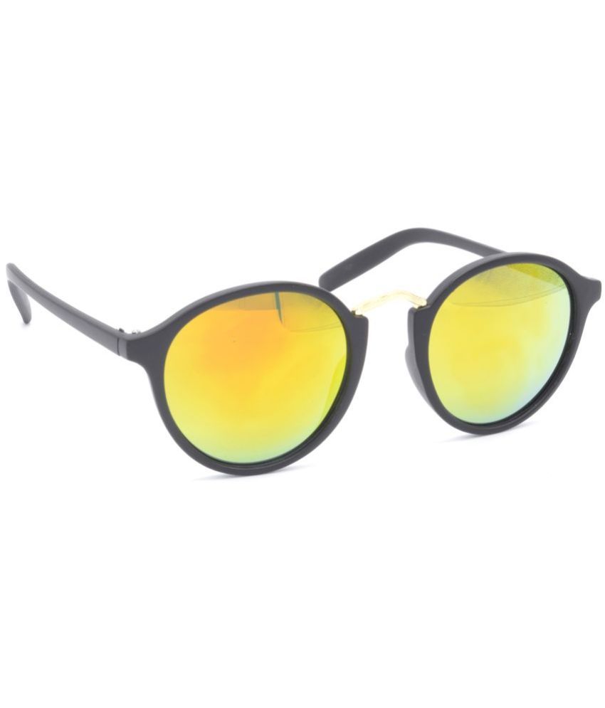     			Hrinkar Gold Round Sunglasses ( Pack of 1 )