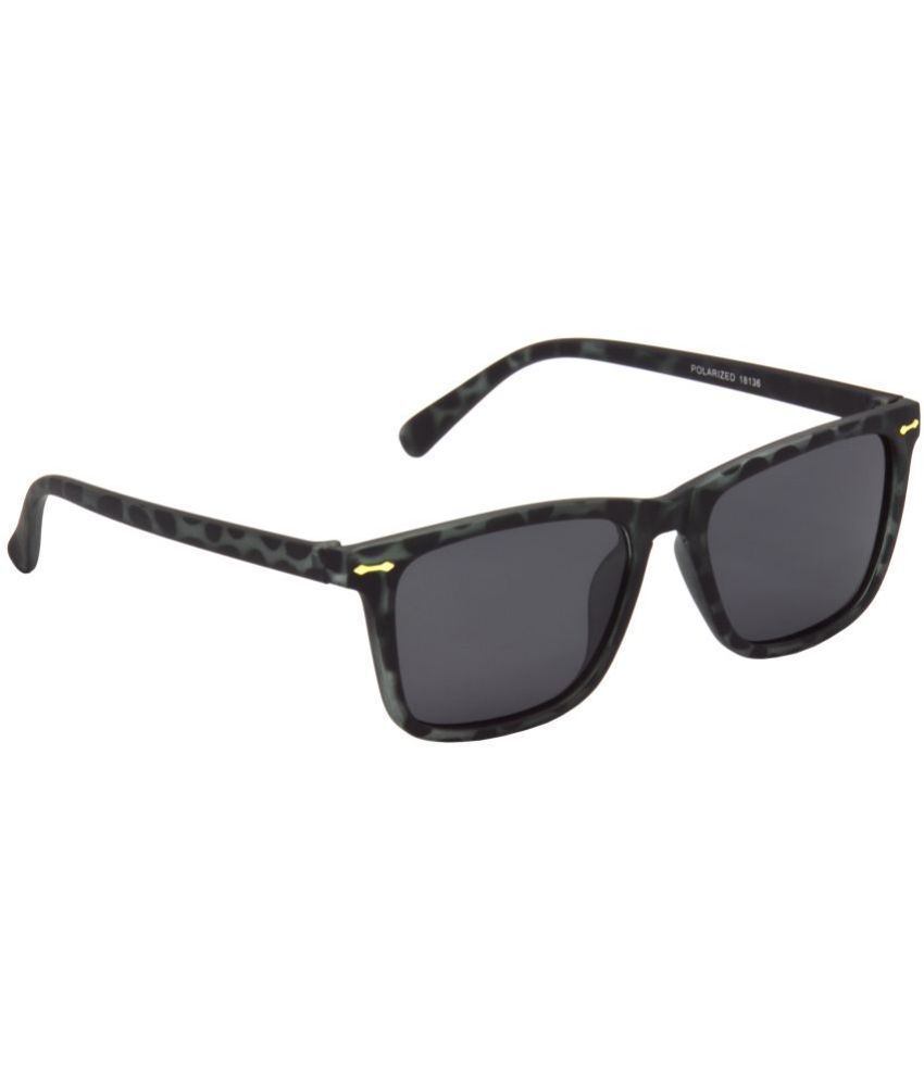     			Hrinkar Grey Melange Rectangular Sunglasses ( Pack of 1 )