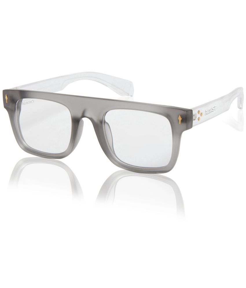     			RESIST EYEWEAR Light Grey Square Sunglasses ( Pack of 1 )