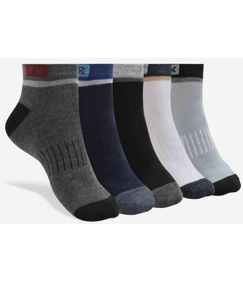     			Texlon Cotton Men's Printed Multicolor Ankle Length Socks ( Pack of 5 )