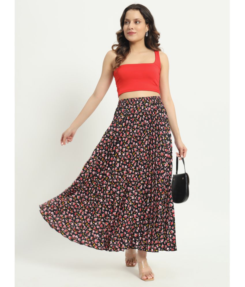     			ZWERLON Multi Color Crepe Women's A-Line Skirt ( Pack of 1 )