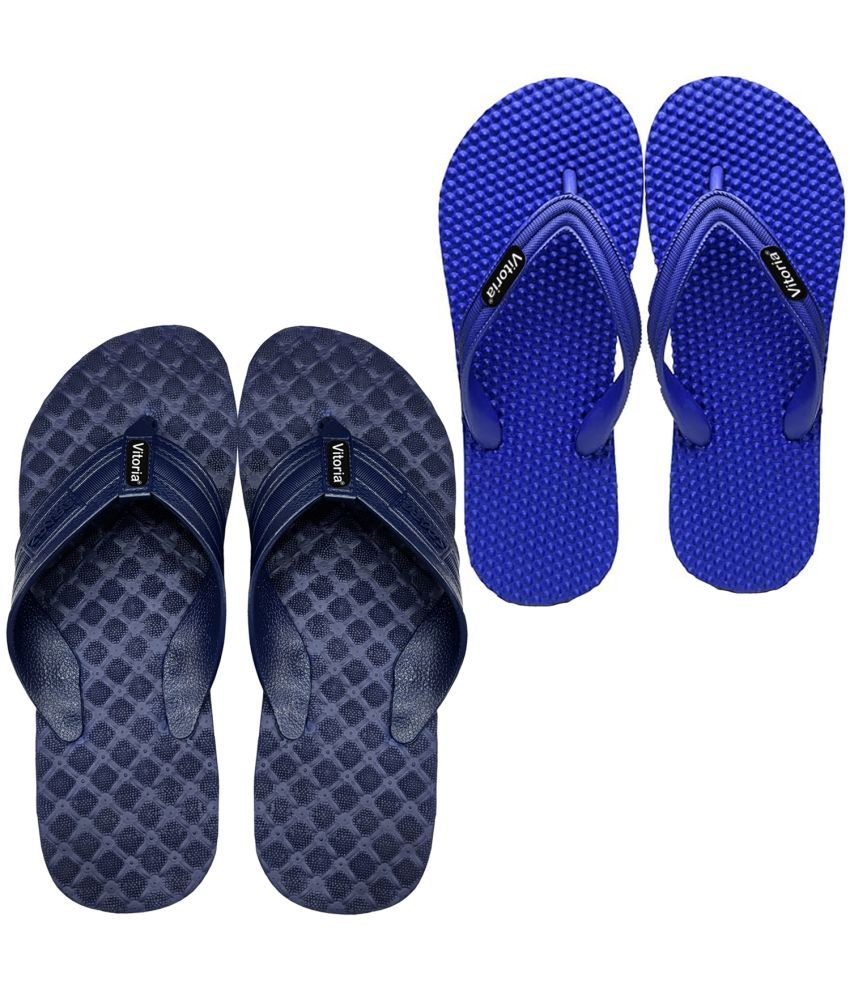     			vitoria Blue Men's Thong Flip Flop